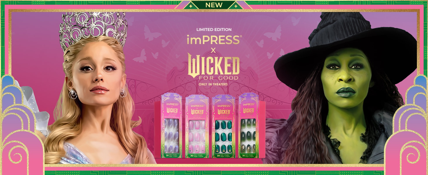 Pink and green Wicked × imPRESS collaboration campaign